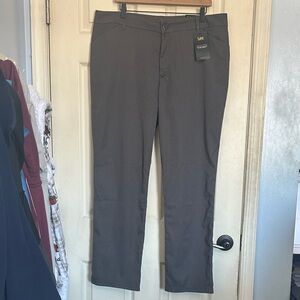 NWT Lee charcoal heather mid rise straight leg pants size 18